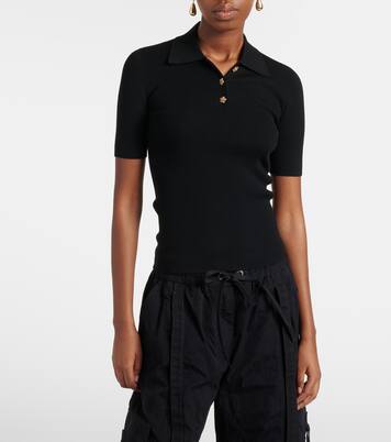 Embellished ribbed-knit polo shirt | Dolce&Gabbana