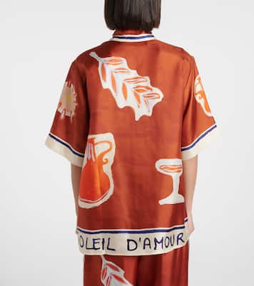 x LRNCE Soleil D'Amour printed silk shirt | Alémais