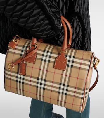 Bowling Medium Burberry Check top-handle bag | Burberry