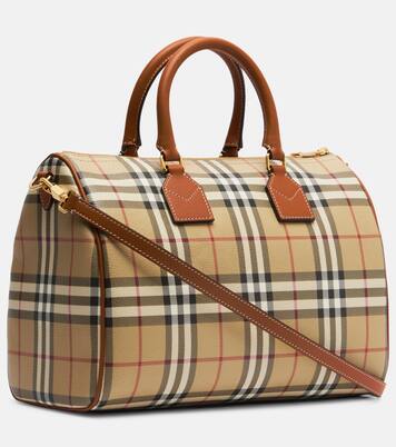 Bowling Medium Burberry Check top-handle bag | Burberry