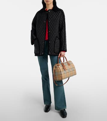 Bowling Medium Burberry Check top-handle bag | Burberry