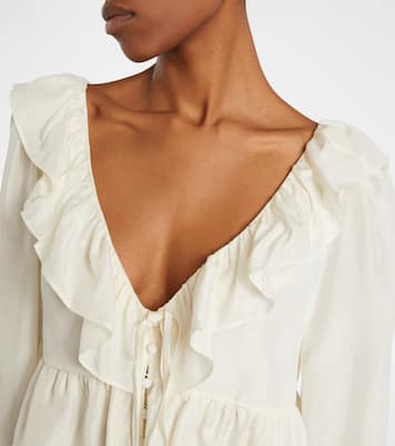 Ruffled silk shirt | Dorothee Schumacher