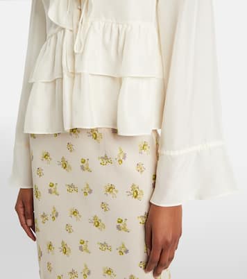 Ruffled silk shirt | Dorothee Schumacher