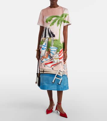 Midikleid Caroline aus Baumwolle und Seide | Leo Lin