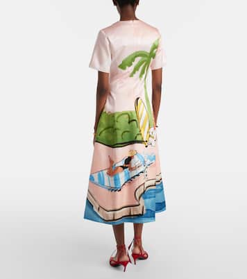 Midikleid Caroline aus Baumwolle und Seide | Leo Lin