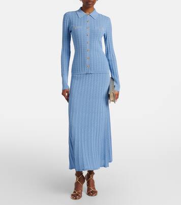 Natalie pointelle midi skirt | Rebecca Vallance