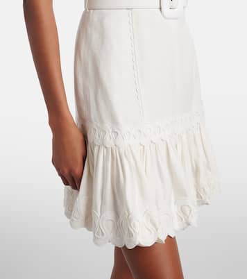 Robe Kahlia brodée en lin mélangé | Rebecca Vallance