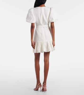 Robe Kahlia brodée en lin mélangé | Rebecca Vallance