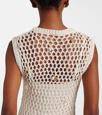 Robe midi Coralia en crochet à ornements | Simkhai