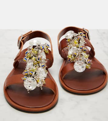 Sandali in pelle con decorazioni | Dries Van Noten