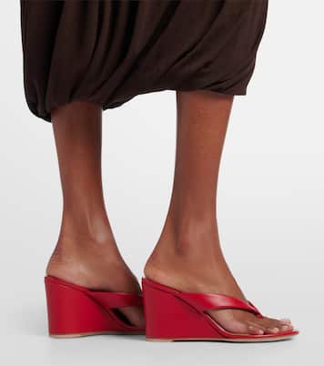 Wedge-Sandalen aus Leder | Gianvito Rossi
