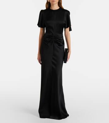 Abito lungo Isabella in raso | Victoria Beckham