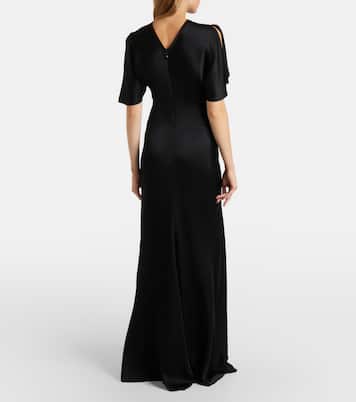 Abito lungo Isabella in raso | Victoria Beckham