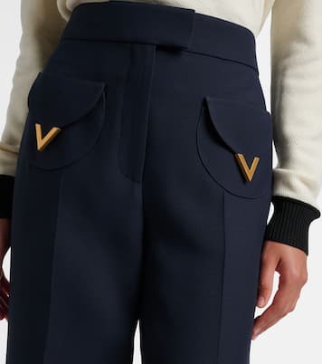 VGold Crepe Couture wide-leg pants | Valentino