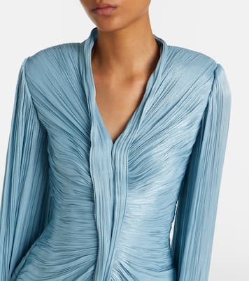 Draped pleated gown | Marmar Halim