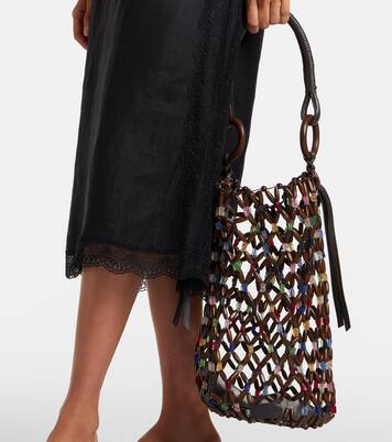 Del Mar beaded shoulder bag | Staud