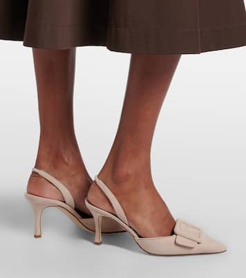 Slingback-Pumps Maysli aus Veloursleder | Manolo Blahnik
