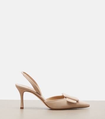 Slingback-Pumps Maysli aus Veloursleder | Manolo Blahnik