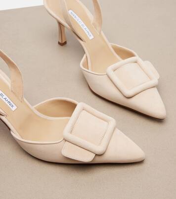 Slingback-Pumps Maysli aus Veloursleder | Manolo Blahnik