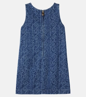 Printed denim dress | Versace Kids
