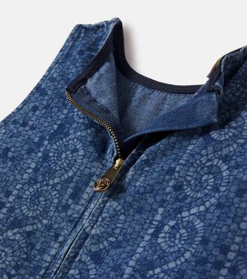 Printed denim dress | Versace Kids
