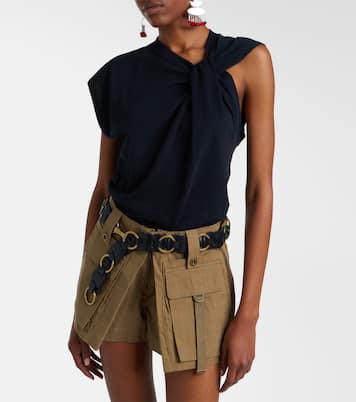 Nayda gathered cotton jersey T-shirt | Isabel Marant