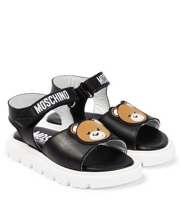 Logo leather sandals | Moschino Kids