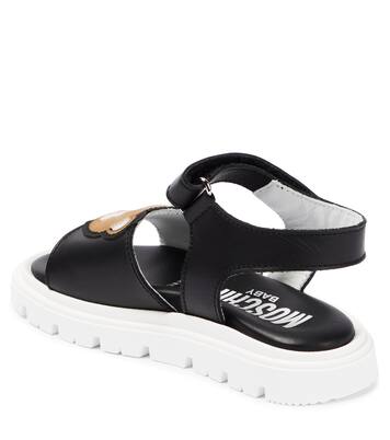 Logo leather sandals | Moschino Kids