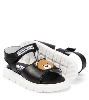 Logo leather sandals | Moschino Kids
