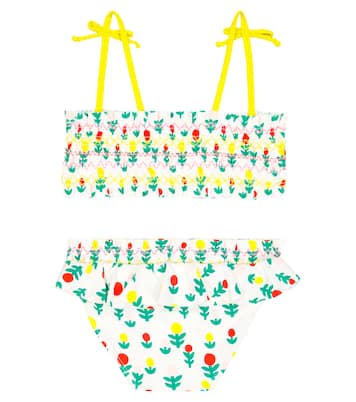 Floral ruffle-trimmed bikini | Stella McCartney Kids