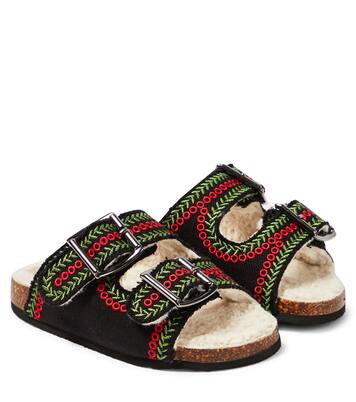 Embroidered canvas slides | Stella McCartney Kids