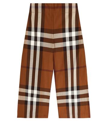 Burberry Check cotton wide-leg pants | Burberry Kids
