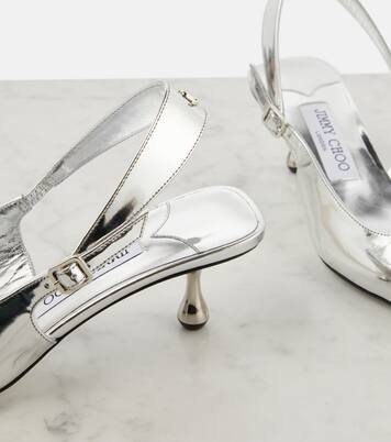 Amel metallic leather slingback pumps | Jimmy Choo