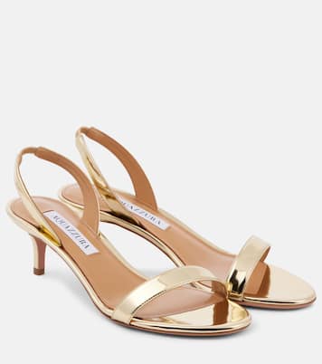 So Nude 50 mirrored leather sandals | Aquazzura