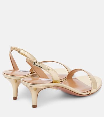 So Nude 50 mirrored leather sandals | Aquazzura