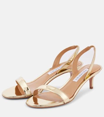 So Nude 50 mirrored leather sandals | Aquazzura