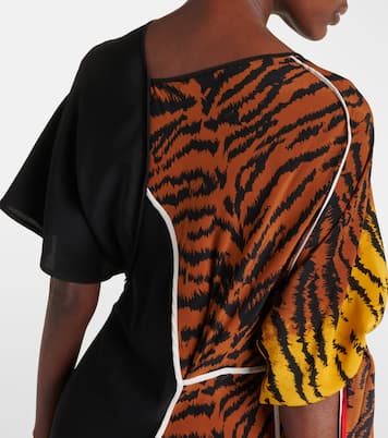 Bedrucktes Maxikleid aus Seide | Victoria Beckham