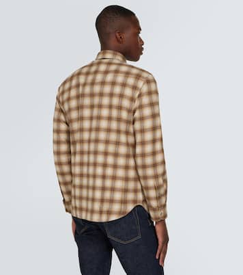 Checked cotton blend Oxford shirt | Tom Ford