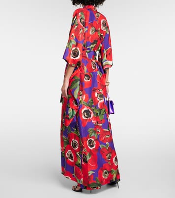 Robe en soie à fleurs | Dolce&Gabbana