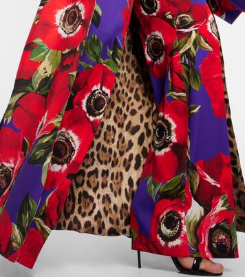 Robe en soie à fleurs | Dolce&Gabbana