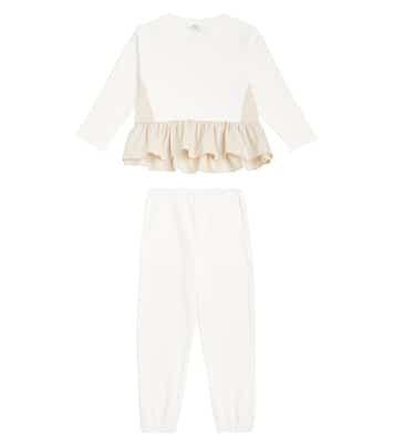Cotton-blend sweatshirt and sweatpants set | Il Gufo