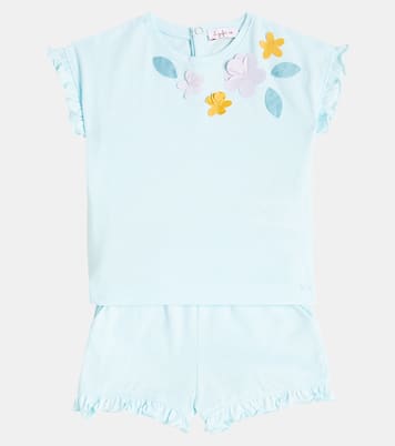 Bébé – Ensemble blouse et short en coton | Il Gufo