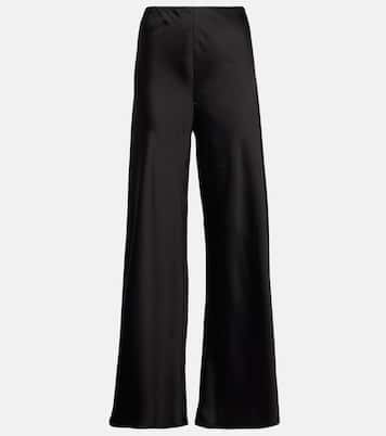Pantalon ample à taille haute en satin | Norma Kamali