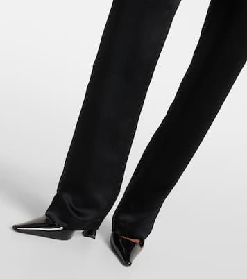 Gerade High-Rise-Hose Remi aus Seide | Tove