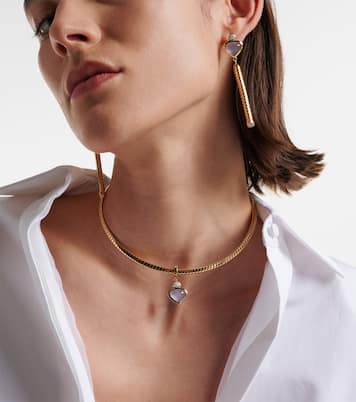 Trisolina 18kt gold necklace with chalcedony and diamonds | Marina B