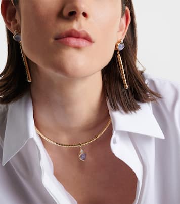 Trisolina 18kt gold necklace with chalcedony and diamonds | Marina B