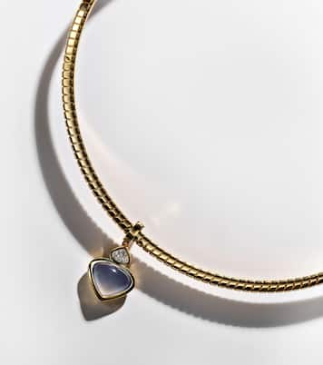 Trisolina 18kt gold necklace with chalcedony and diamonds | Marina B