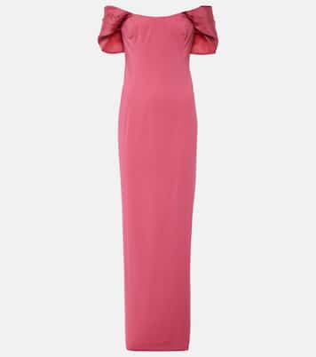 Robe longue à encolure bardot | Oscar de la Renta