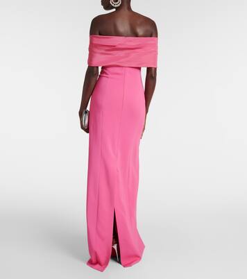 Robe longue à encolure bardot | Oscar de la Renta