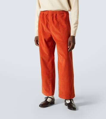 Cotton corduroy straight pants | Bode